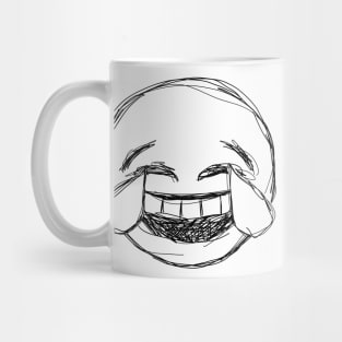 Dark and Gritty Laughing Crying Face with Tears of Joy Emoji Mug